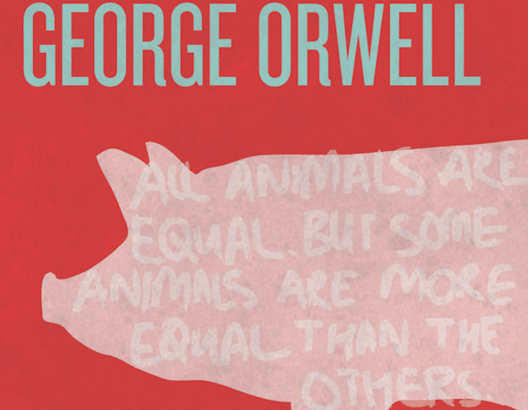 cartoon pig and george orwell's name