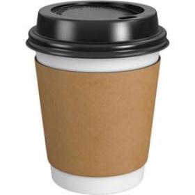 coffee in a paper cup with a lid