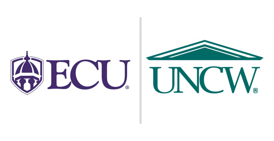 ECU and UNCW logos