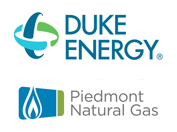 logo for duke energy and piedmont natural gas stacked on top of each other