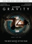 A female hovers in a spacecraft. The title says, "Gravity."