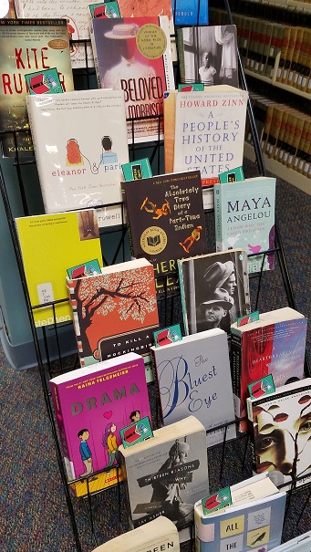 Durham Tech Library's Banned Books display