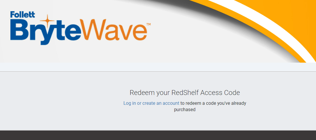 Login page of brytewave.redshelf.com