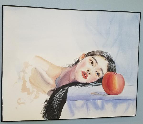 Jasmin Ochoa-Benitez "Woman Gazing at Apple"